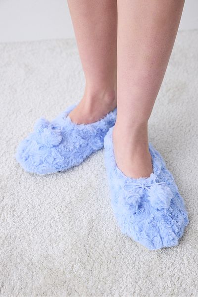 Penti Hellblaue, weiche Stiefeletten mit Pompoms