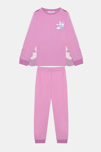 Penti Cotton Girl's Wonderful Wings Pink Pajama Set