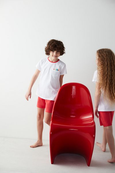 Penti Unisex Παιδικό Σετ Πιτζάμα με Παστέλ στάμπα