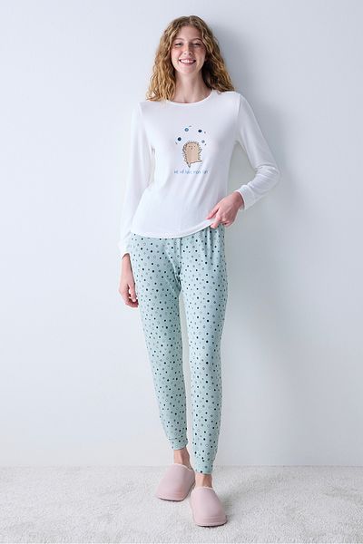 Penti Fun Times – Mehrfarbiges Thermo-Hosen- und Pyjama-Set