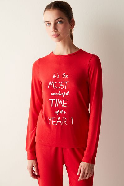 Penti Wonderful Thermal Red Pajama Set