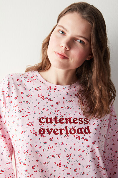 Penti Think Pink Sweatshirt Pijama Üstü