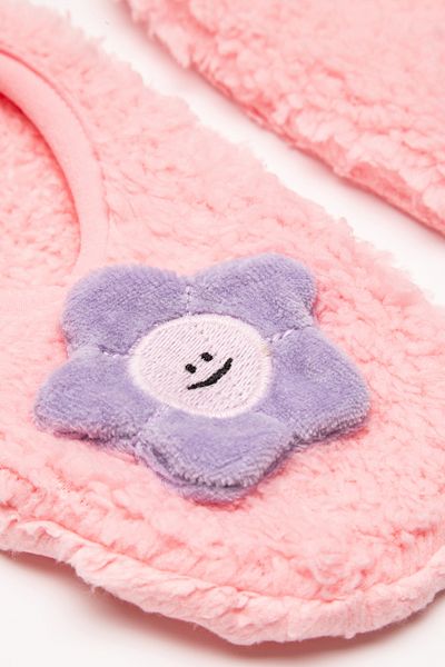 Penti Pink Girl's Daisy Patterned Booties Socks