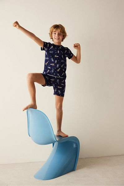 Penti White Boy Astronaut Printed Pajama Set