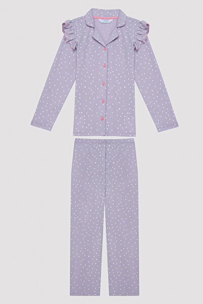 Penti Set pijama cămașă cu buline pentru fetiță