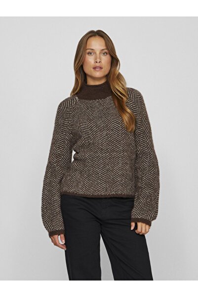 VILA Strickpullover Yüksek Yaka