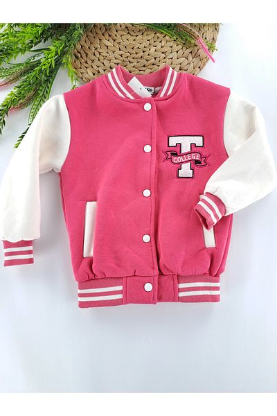 Butik Jachetă pentru colegiu pentru fete Cardigan cu fleece în interior