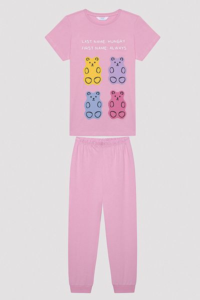 Penti Girl's Jelly Bear Multicolored 2-Piece Pajama Set