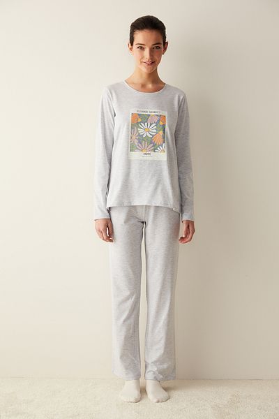 Penti Base Hope Pants Gray Pajama Set