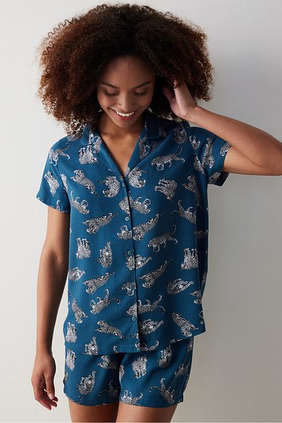 Penti Set de pijamale cu model închis de bază