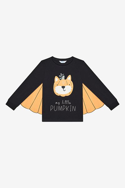 Penti Baumwolle Unisex Kinder Kürbis Bär Antik Grün Pyjama Set