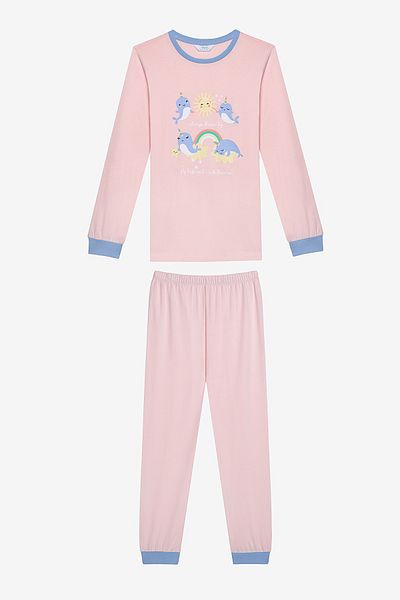 Penti Cotton Sky 2-Piece Colorful Pajama Set for Girls