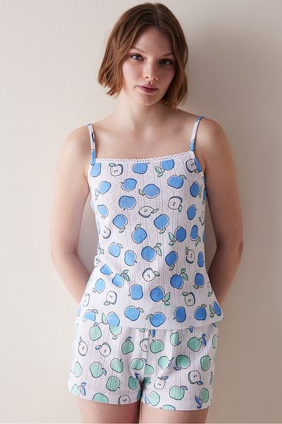 Penti Apples Pointel Shorts White Pantaloni de pijama
