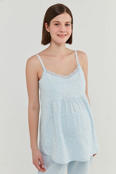 Penti Mama Blue Ditsy Athlete Pijama Top