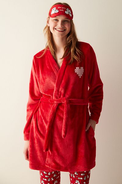 Penti Red Soft Red Dressing Gown