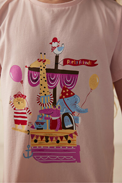 Penti Kız Çocuk Travel Baskılı 2li Pijama Takımı