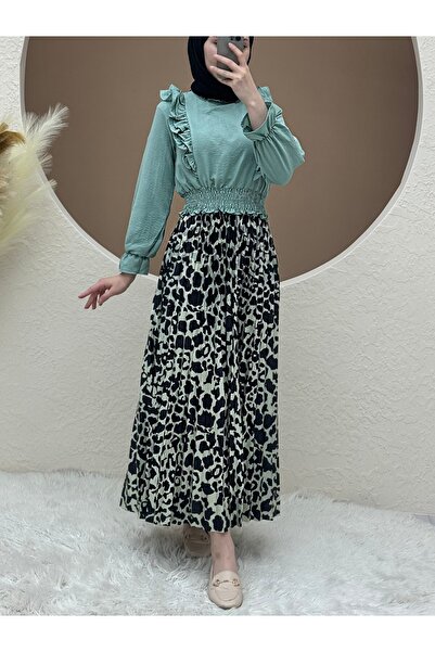 HİJABAYA Fusta plisată cu imprimeu digital