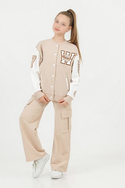 DMB BOYS & GIRLS Girl - Comfortable School Sweatpants with Elastic Waist and Cargo Pockets
