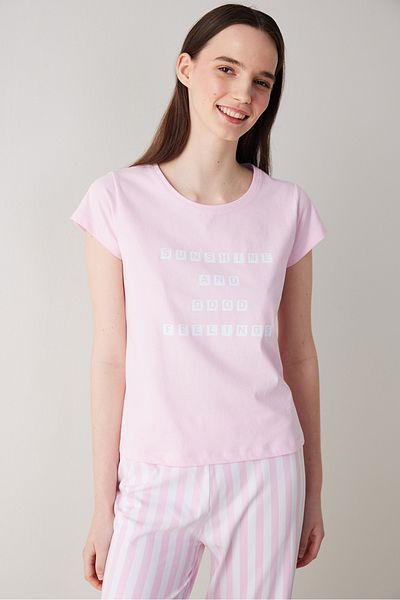Penti Sunshine Pajama Set - Pink Trousers