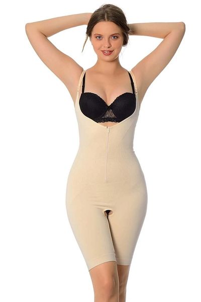 Kayaka triko Women's Agraffiti Skin Colored Jumpsuit Corset