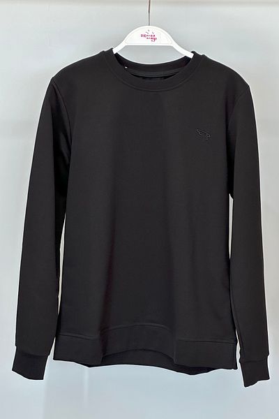 REMSA Μαύρο ανδρικό φούτερ 7084 - Relaxed Fit