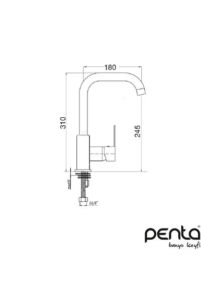 Penta Agena Sink Battery (L Pipe) P915G