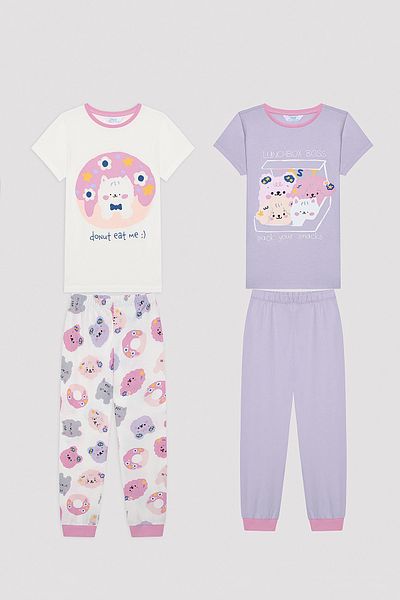Penti Girl's Tasty Multicolored 2-Piece Pajama Set