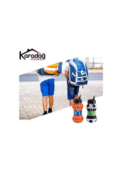 KARADAĞ HOME Slikon Drinker 550ml Seal-Free Foldable School Office Camping Travel Drinker