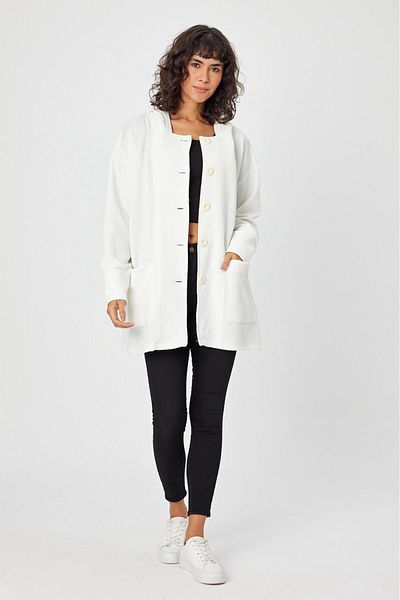 ALEXANDERGARDI Buttoned Midi Boy Cardigan with Hood (B22-37702)