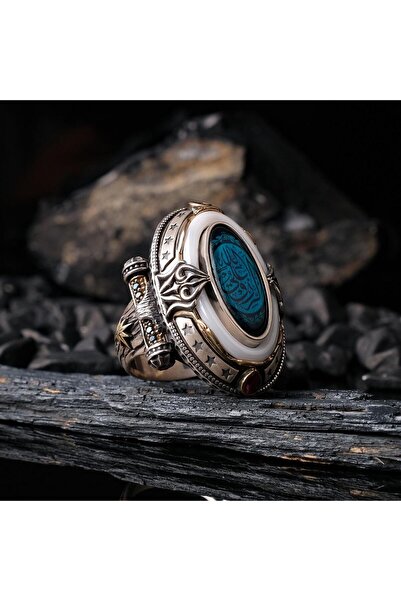 TESBİHCİBABA Ala Serisi-Saltanat Model Erkek Gümüş Yüzük