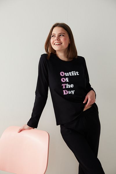 Penti Black Base Pajama Set