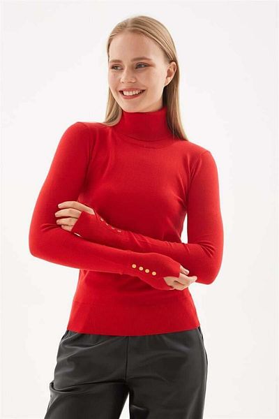 Fashion Friends Pulover cu gât roșu