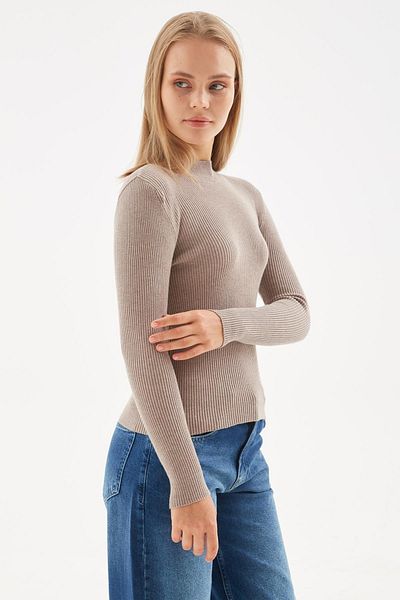 Fashion Friends Пуловер от норка с яка стойка