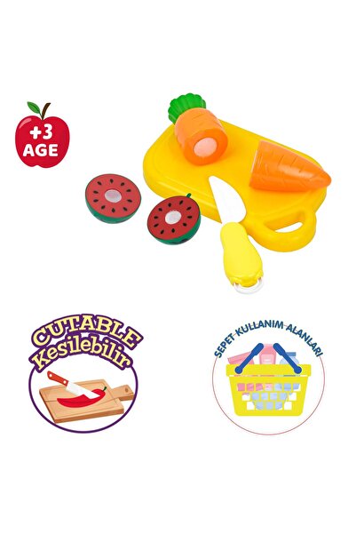 Birlik Oyuncak 42 PCS SEPETLİ KESİLEBİLEN MEYVE VE SEBZE