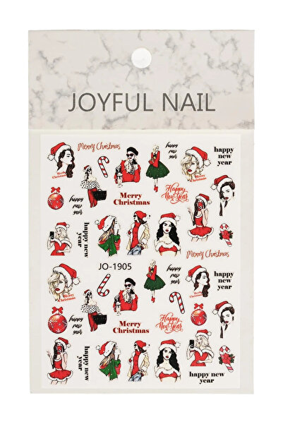 Venalisa Yılbaşı Tırnak Süsleme Tırnak Etiket Nail Art JO-1905