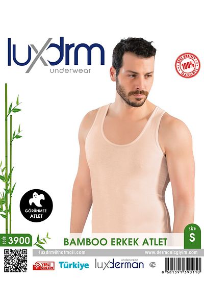 LÜXDRM Invisible Ghost Tank Top - 3900 -3 Pieces, Comfortable Lycra, Bamboo Fabric, Men's Tank Top