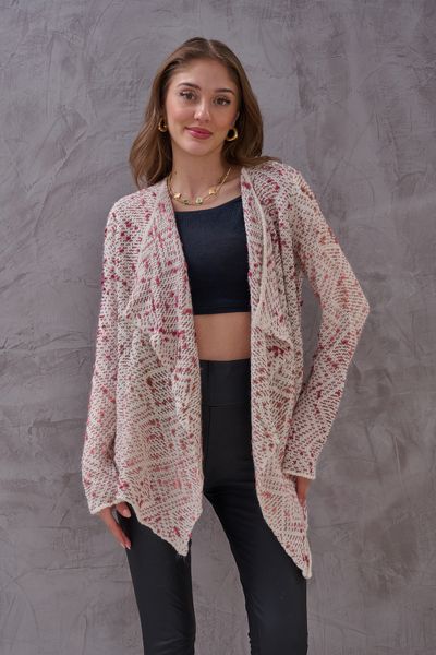 SHUGAA Women's Colorful Patterned Comfortable Fused Knitwear Cardigan