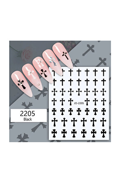 Venalisa Siyah Hac İşareti Tırnak Sticker Nail Art Tırnak Süsleme Etiket JO-2205