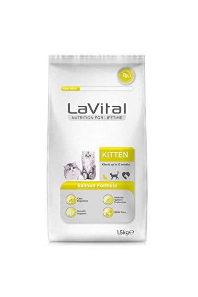 LaVital Kitten Somonlu Yavru Kedi Maması 1,5 Kg