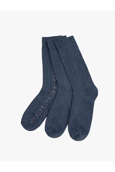 Koton Cotton Blend - Set of 3 Minimal Patterned Socks