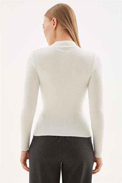 Fashion Friends Stand Collar Sweater Ecru