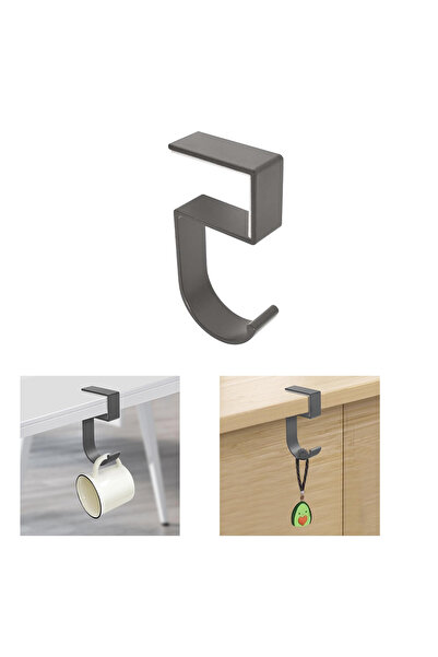 Microcase Masaya Monte Çanta Kulaklık Eşya Poşet vb Tutucu Askı- AL4787 Gri