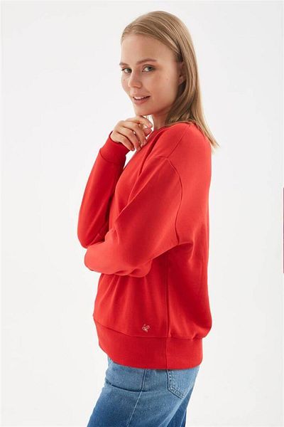 Fashion Friends Hanorac cu gât crew - Vișine