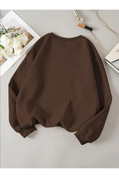 GYES Суитшърт за момиче/момче с принт Kafadar Bears, повдигнат зимен О-образно деколте