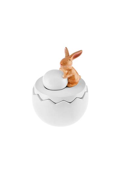 Karaca Ostern Aufbewahrungsbehälter mit Deckel, groß, Dolomit, weiß, Aufbewahrungsbehälter und Decke
