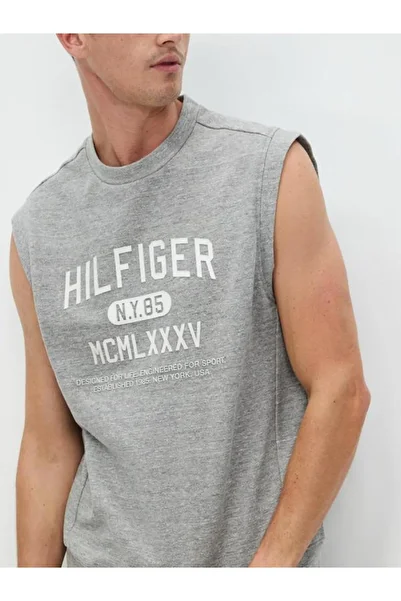 Tommy Hilfiger Organic Cotton Men's Graphic Sleeveless Sweatshirt