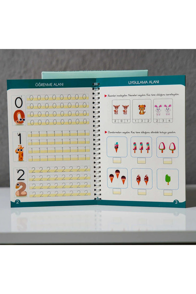 LRS STORE Sihirli Yazı Seti Silinebilir Kelemli Kabartmalı Defter Yazma Öğretici 4 Kitap+1 Kalem+5 Yedek Uç