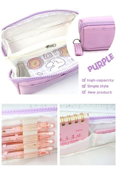Go Veform Lilac 7524 - Multi-Pocket Pen and Makeup Bag
