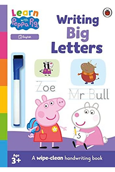 ladybird تعلم مع بيبا: كتابة أحرف كبيرة: كتاب أنشطة سهل التنظيف