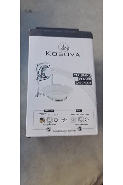 Kosova Yapışkanlı Plastik Sabunluk